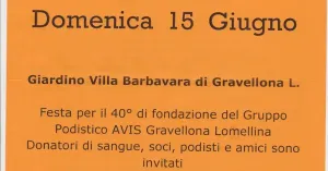 40° Anniversario - Gruppo Podistico AVIS Gravellona - Immagine: 1